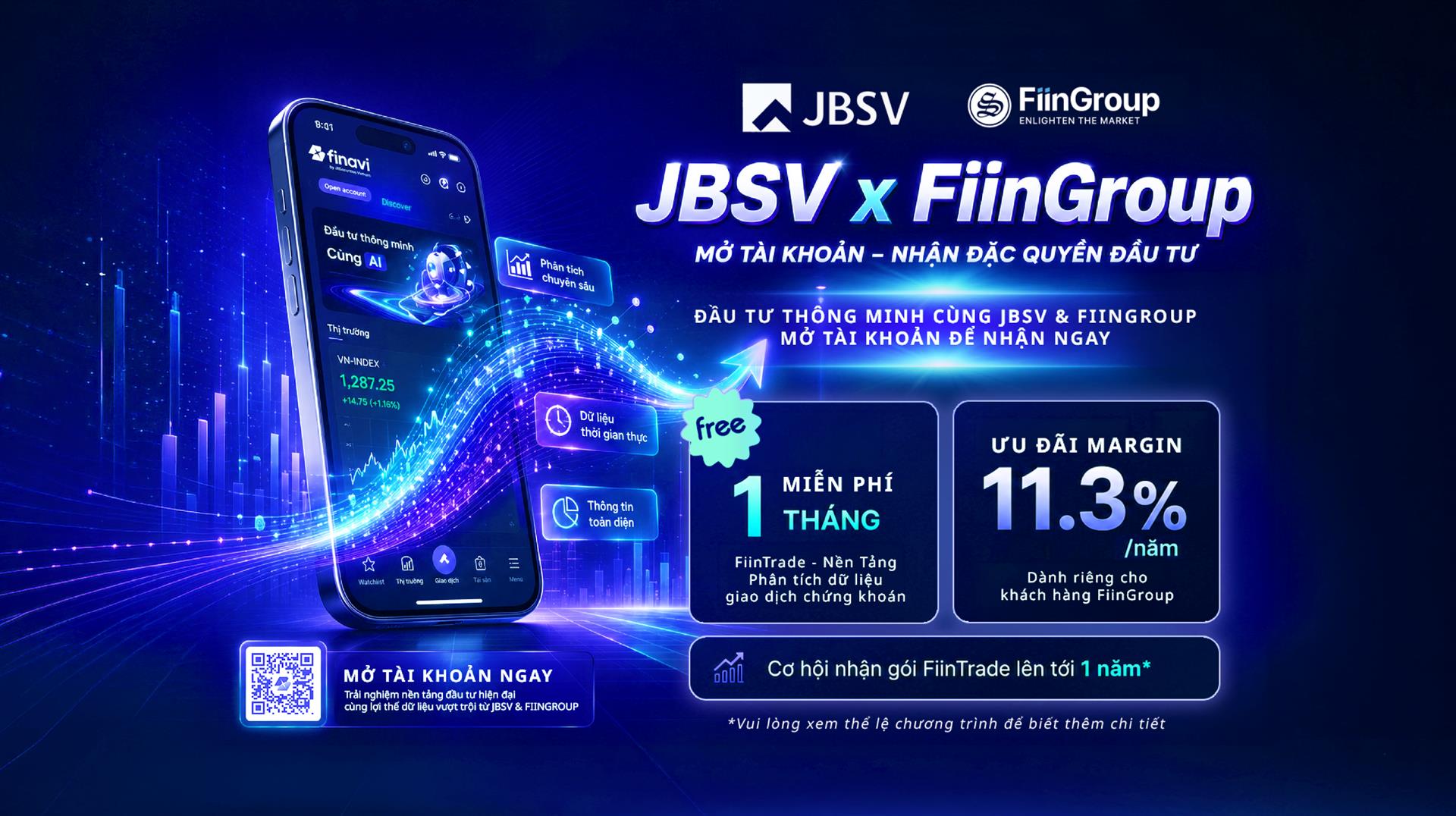 FiinGroup x JBSV: Mở tài khoản chứng khoán – Nhận 01 tháng sử dụng FiinTrade miễn phí